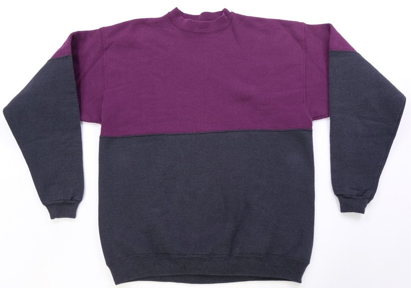 Rare VTG HANES Premium Heavyweight Sweats Color Split Sweatshirt