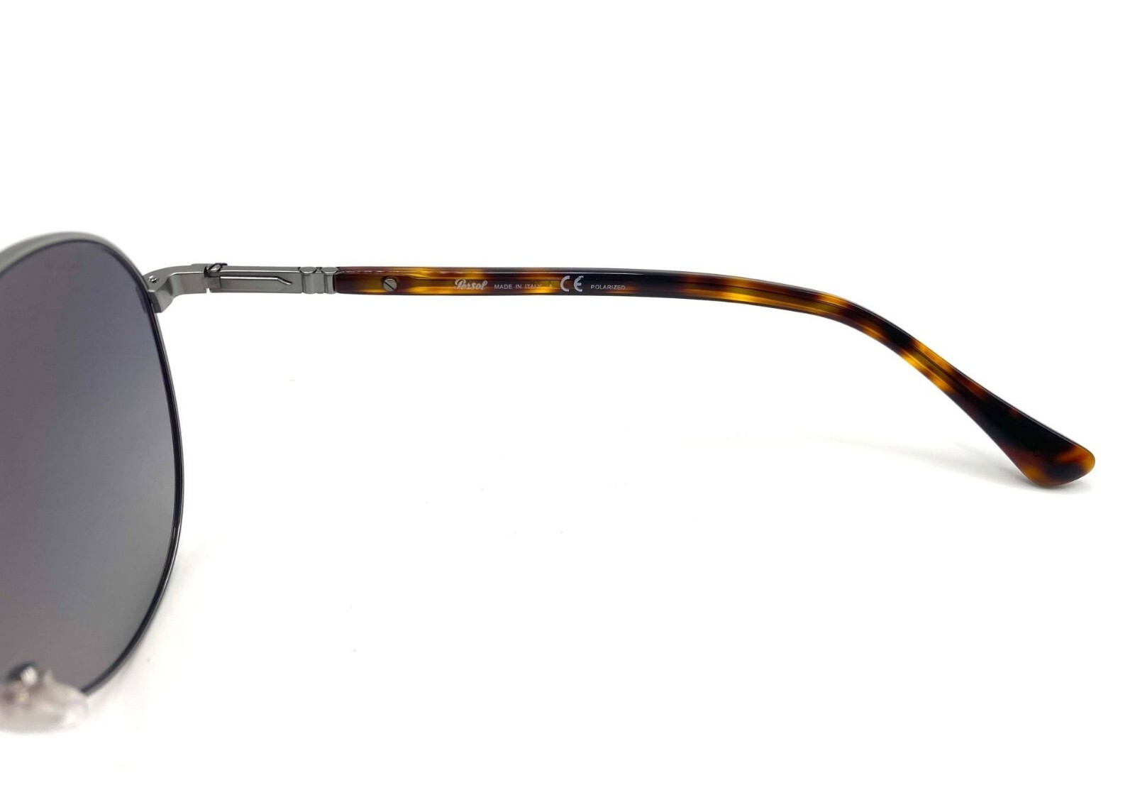 Pre-owned Persol Po2477s Sunglasses 513/m3 Gunmetal/grey Gradient Polar Lens 57mm In Gray
