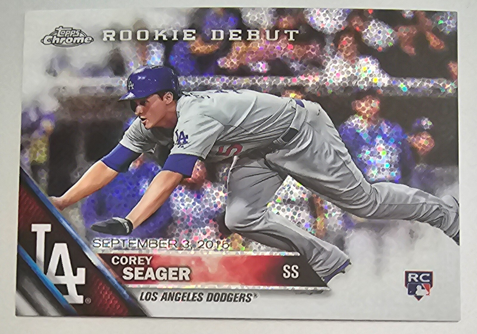 その他 COREY SEAGER Topps Chrome auto blue 2016 Topps Chrome Rookie Blue Refractor Corey Seager RC
