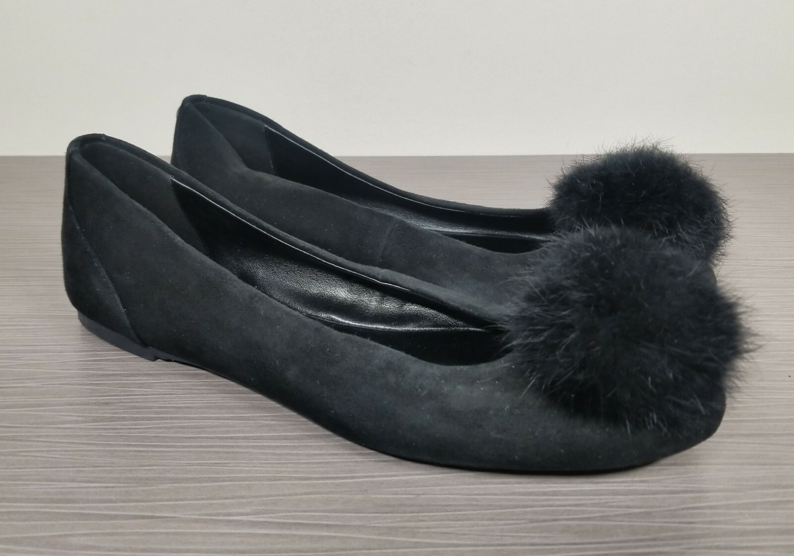 MICHAEL Michael Kors Remi Genuine Rabbit Fur Pompom Ballet Flat, Womens Size 6 M