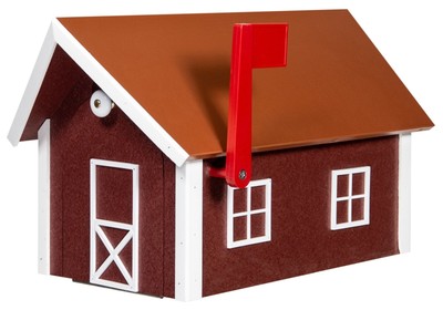 Penny Copper Roof Deluxe Mailbox- Poly Lumber- Amish Made