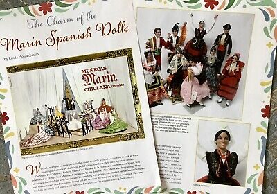 6p History Article & Pics -Vintage 1960s Marin Chiclana Flamenco Spanish Dolls