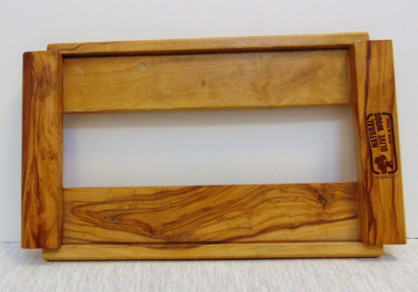 Natural Olive Wood Serving Tray w/ 3 Dish Made in Spain