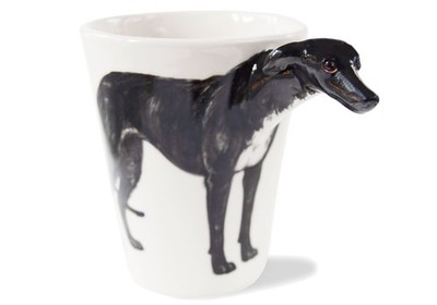 Blue Witch Handmade Coffee Mug Greyhound Black - A Great Gift for Dog Lovers!