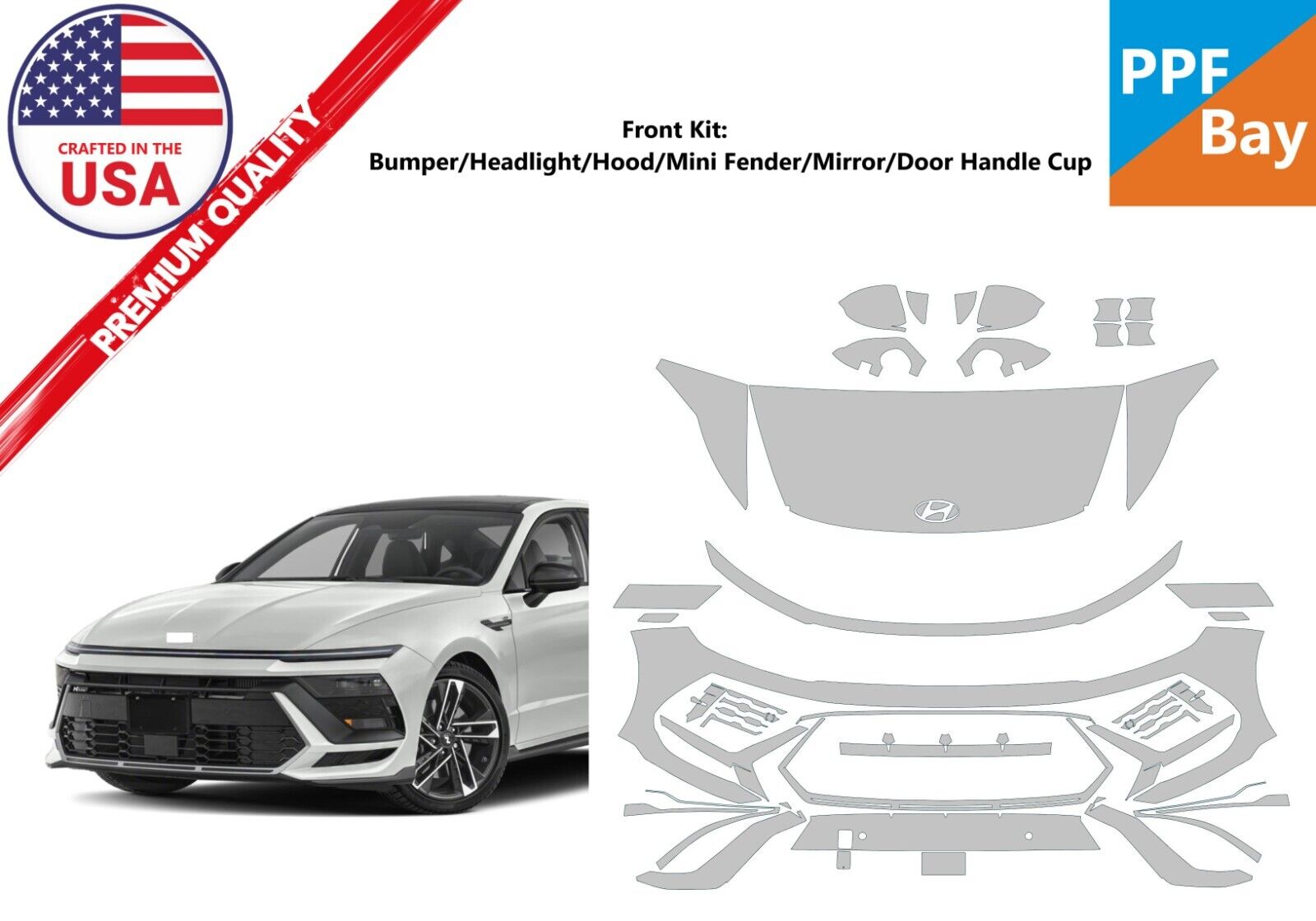 Partial Hood Fender & Mirror Kit | HYUNDAI SONATA SEL 2021 Partial Hood Fender & Mirror Kit | HYUNDAI SONATA SEL 2021