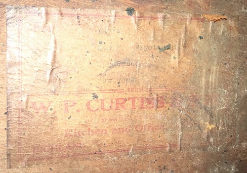 1890s square • W.P. Curtiss & Son • work task game table ????Furniture