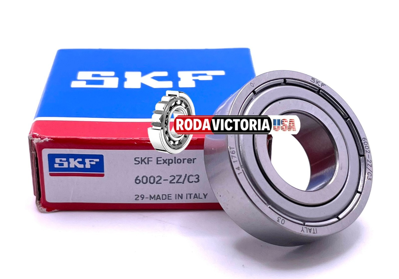 SKF 6002 ZZ DEEP GROOVE BALL BEARING, METAL SHIELDED 15x32x9