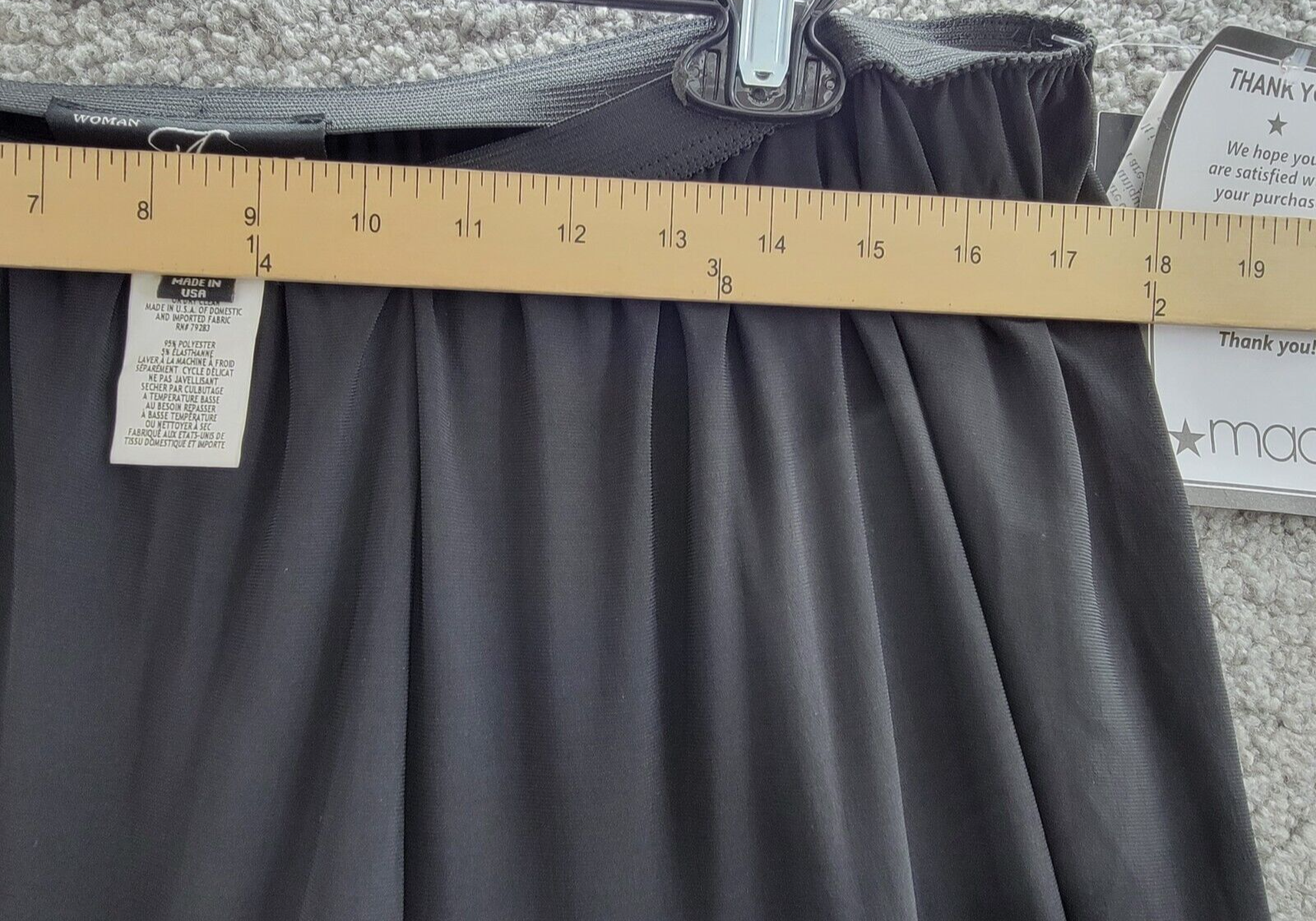 Alex Evenings Plus Size Matte Jersey Straight Leg Pants Women's 2X Black Pull On - Picture 5 of 16