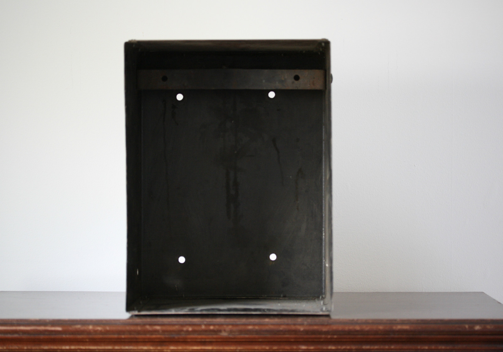 Custom Steel Fabricated File Storage Box Wall Shelf Unit Industrial Salvage