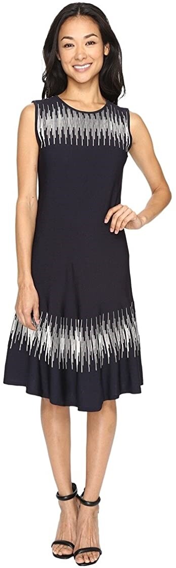 NIC+ZOE Women's 241052 Breaking Waves Twirl Multi Dress Size XS