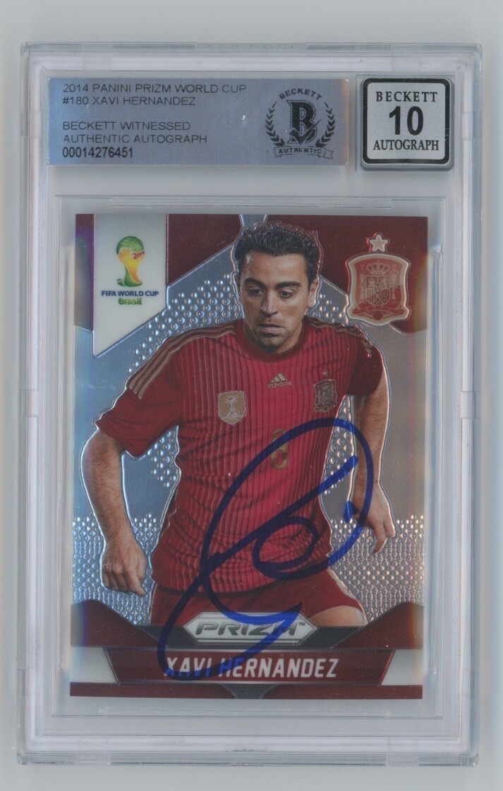 2014 Panini Prizm World Cup Signed Xavi Hernandez #180 Spain