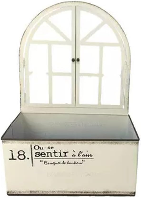 Metal Iron Hanging Flower Pot, Modern Countryside Style Window Box, Wall-Mounted