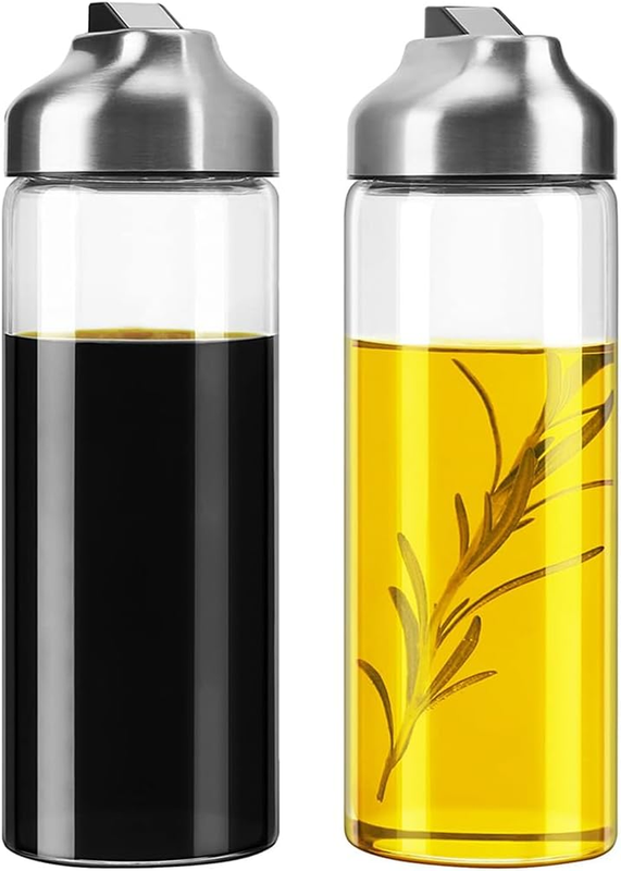 Olive Oil Dispenser - 14 OZ Glass Oil and Vinegar Dispenser Bottles Set for Kitc