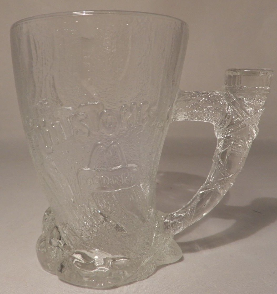 Vintage McDonald's FLINTSTONES GLASS Mugs RocDonalds 1993 (Complete Set of 4)