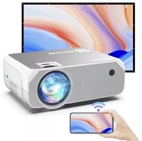BOMAKER WiFi Beamer, 6000 Lumen Wireless Heimkino Draußen,Unterstützt 1080P