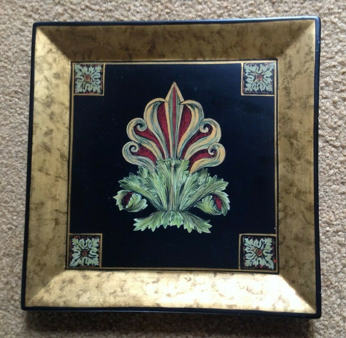 Set of 3 Square Decorative Plates by CNI Design