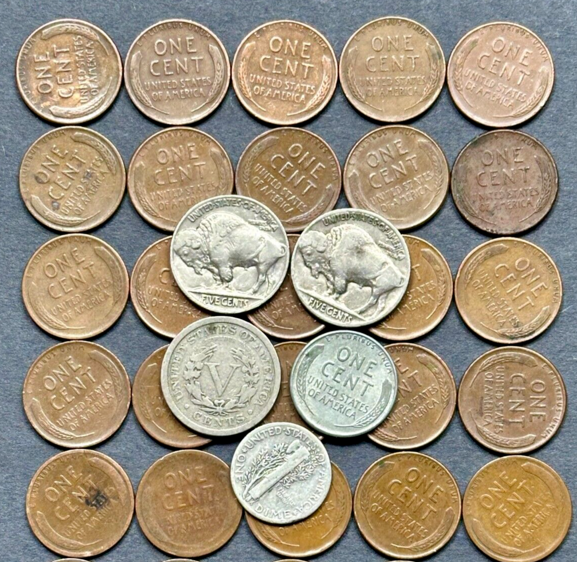 ESTATE SALE, OLD US COINS, STARTER LOT, SILVER, BUFFALO NICKELS, COLLECTOR COINS