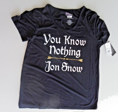 Game of Thrones T-Shirt ''You Know Nothing Jon Snow'' Women Size Small