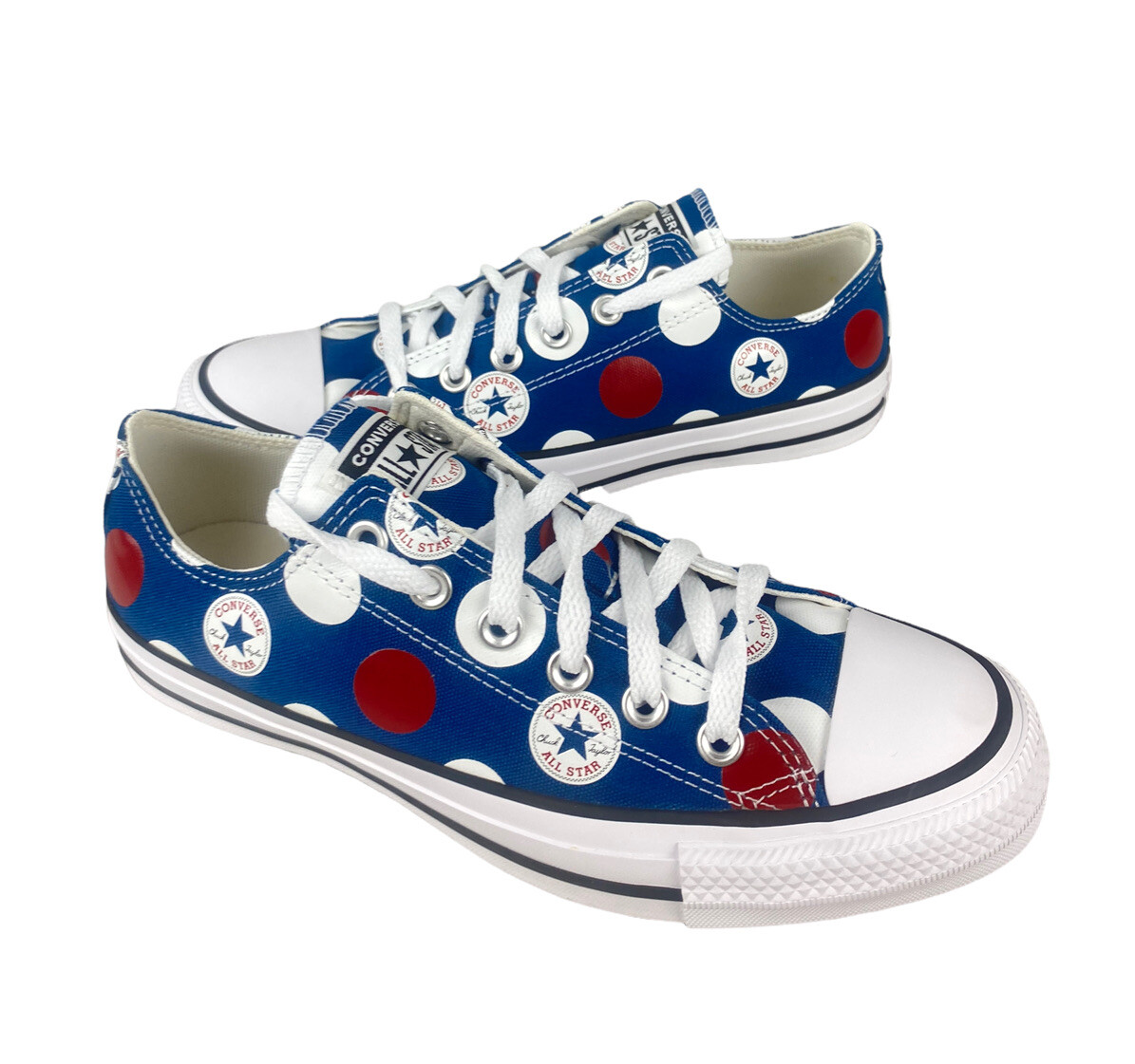 

Женские синие туфли Converse Chuck Taylor All Star Ox с логотипом в горошек, размер 8,5, Синий, Converse Chuck Taylor All Star OX