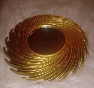 Christmas Gift Mirror Gold Starburst Sunburst Small 9.75x9.75 Accent Wall Home 