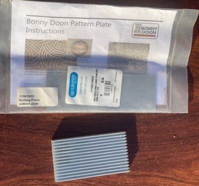 BONNY DOON ROLLING PRESS PATTERN PLATE