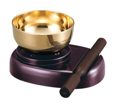 Buddhist Singing Bowl Rin gong bell Sound Buddha Made in Japan with stand 2.5sun