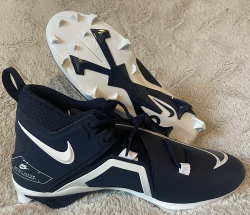 Nike Alpha Menace Pro 3 Navy/White Football Cleats - CT6649