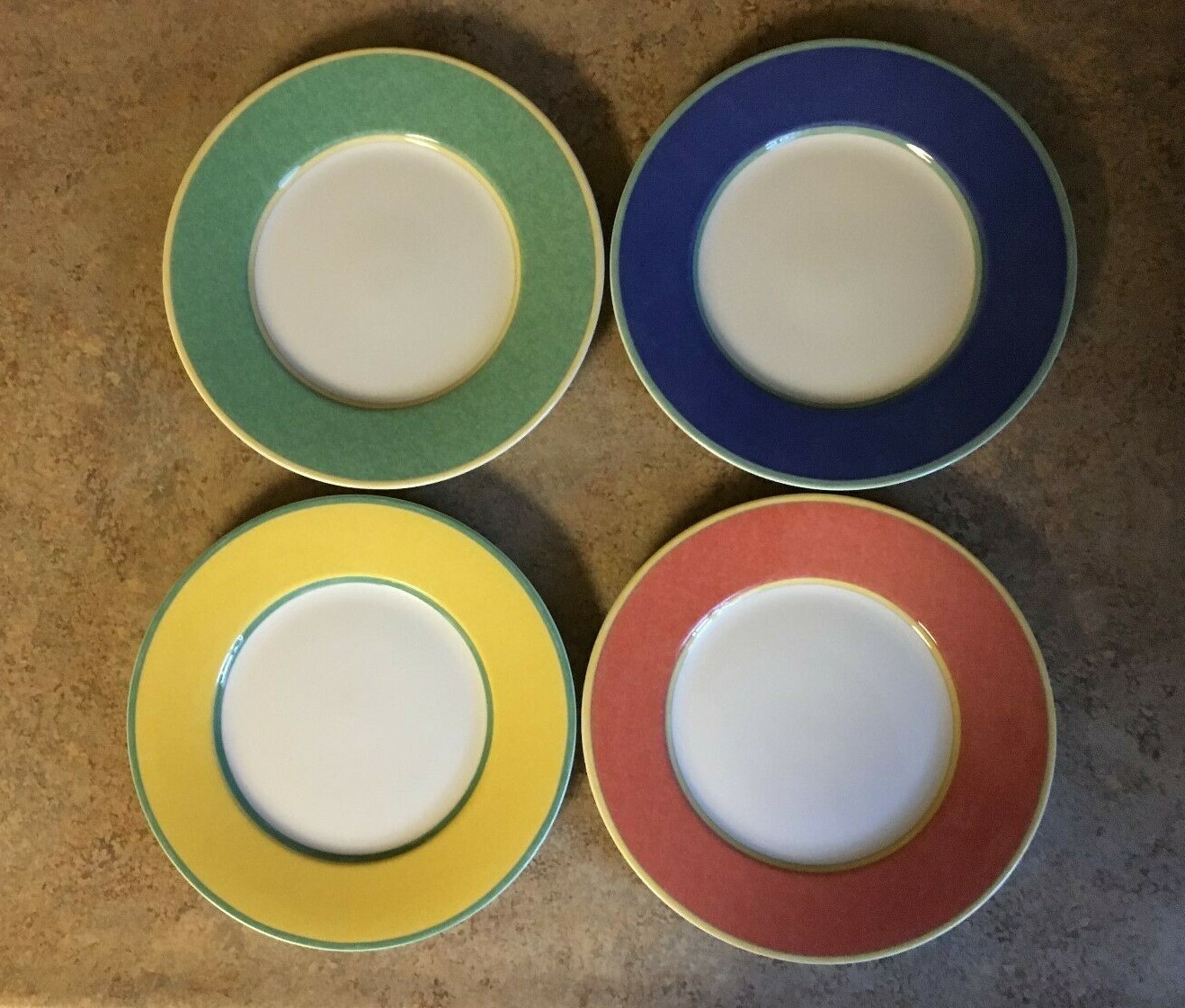 FOUR (4) NEW W/TAGS  FITZ & FLOYD CORRELATIONS SALAD PLATES - 8 1/2