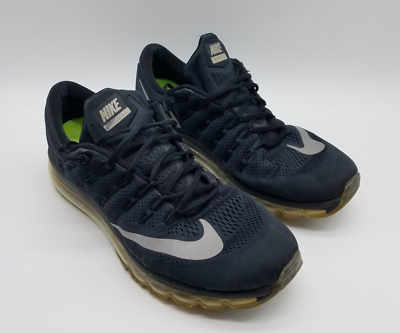 Nike Air Max 2016 Men s Size 12 Running Shoes Black White Athletic Trainers