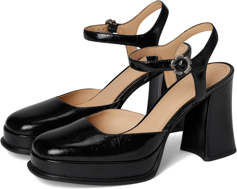 Coach Womens Tea Rose Glazed Leather Pump