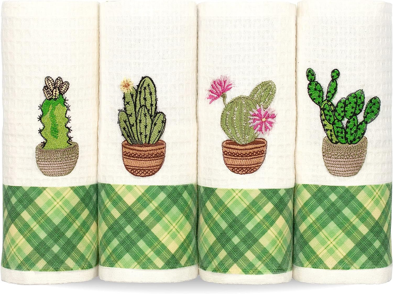 S With Cactus Embroidered, Decorative Succulent F