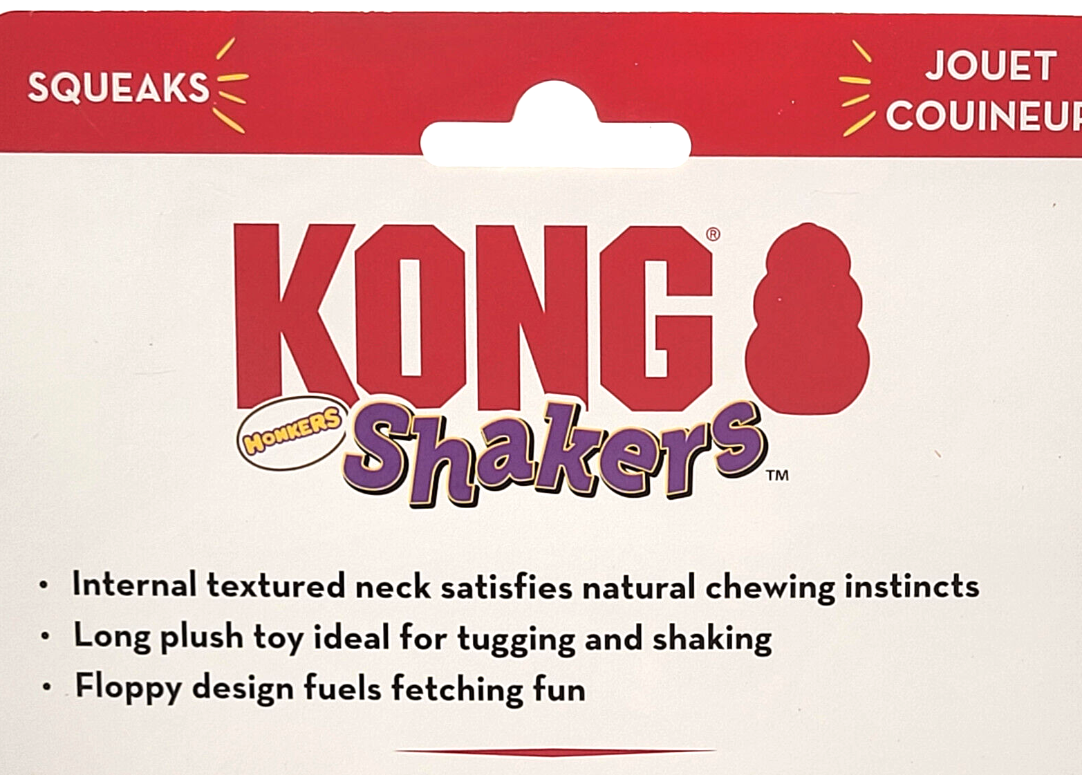 KONG Shakers Honkers Dragon LARGE Plush Squeaky Tug & Shake Dog Toy 17"