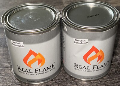 2 13OZ CANS REAL FLAME GEL FIREPLACE FUEL BRAND NEW FREE SH