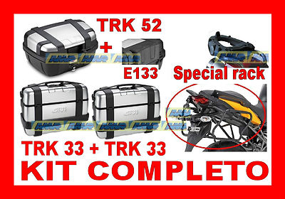 YAMAHA XT 1200 Z SUPER TENERE' KIT 3 VALIGIE TRK33 TRK52 + TELAIO SR371 + PLR367