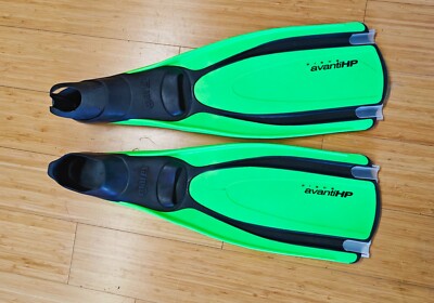 Mares Plana Avanti HP Scuba Snorkel Fins Flippers, Green, Size 5-6 (38-39)