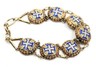 Vintage Enamel & Gold Plated Bracelet Length 17cm Fashion Jewellery-2.JPG