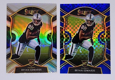 2020 Select Bryan Edwards Saints Rookie RC Concourse Blue 2 Card Lot Prizm /175