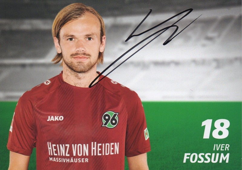 Iver Fossum - Original Signierte Autogrammkarte Hannover 96