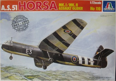 Italeri 1:72 Scale A.S.51 Horsa Mk.I/Mk.II Assault Glider No 116 1994