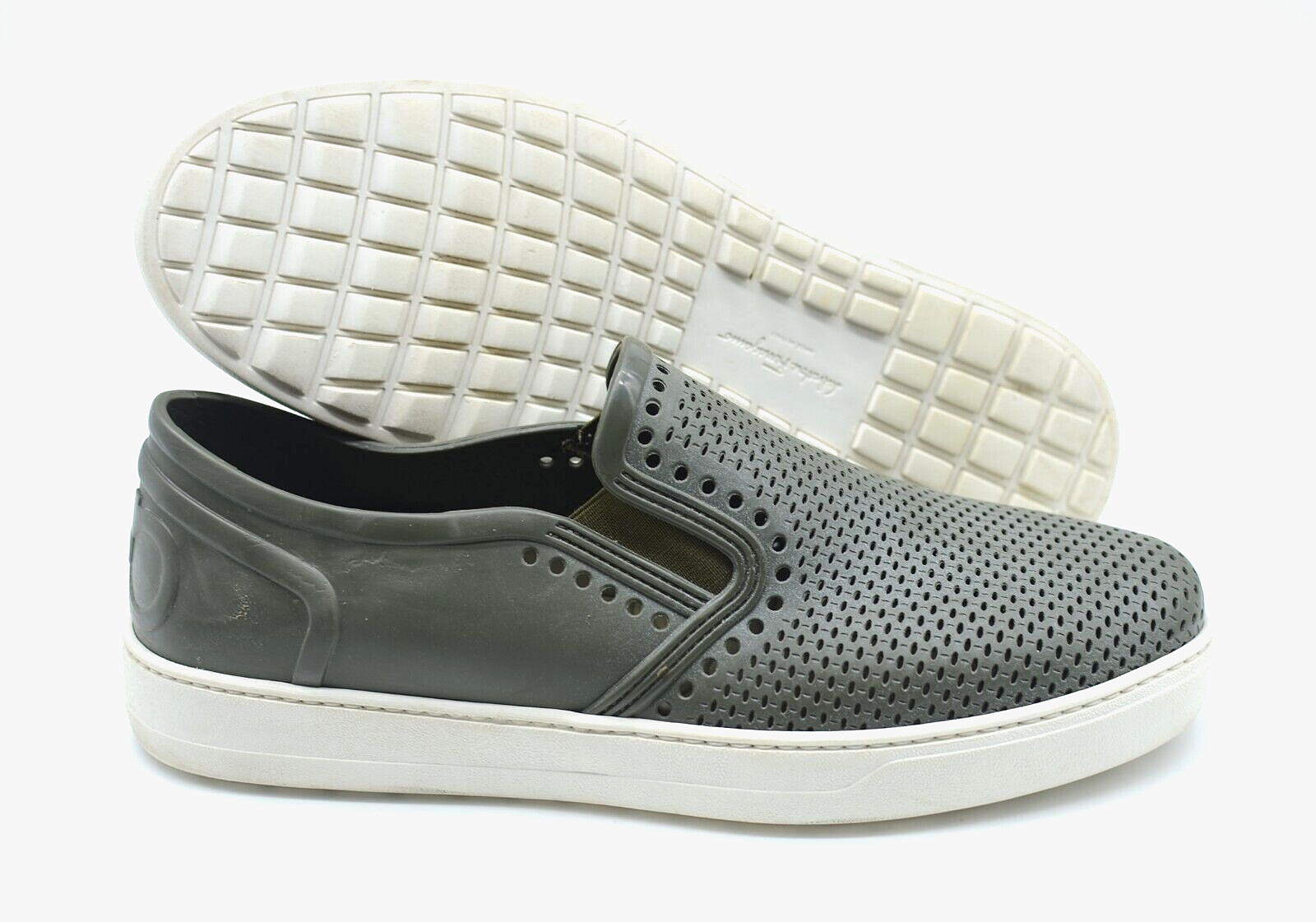 Salvatore Ferragamo レインブ ーツ　グレー系 Salvatore Ferragamo Rain Shoes Grayish 7(Approx. 24.5cm