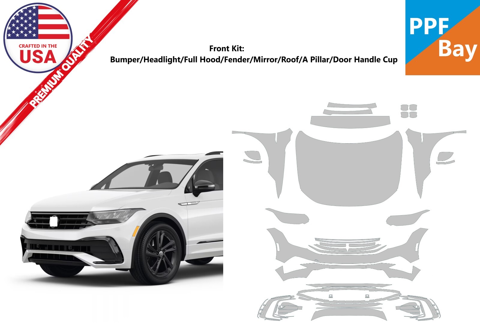 Partial Hood Fender & Mirror Kit | VOLKSWAGEN TIGUAN SE R-LINE 2021 Partial Hood Fender & Mirror Kit | VOLKSWAGEN TIGUAN SE R-LINE 2021