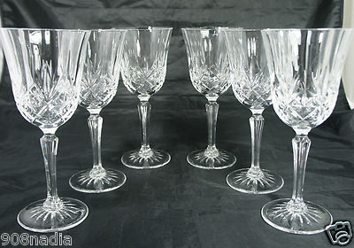 CLASSIC RED/WHITE WINE OR WATER GLASSES SET OF 6 STEMWARE 7 3/4