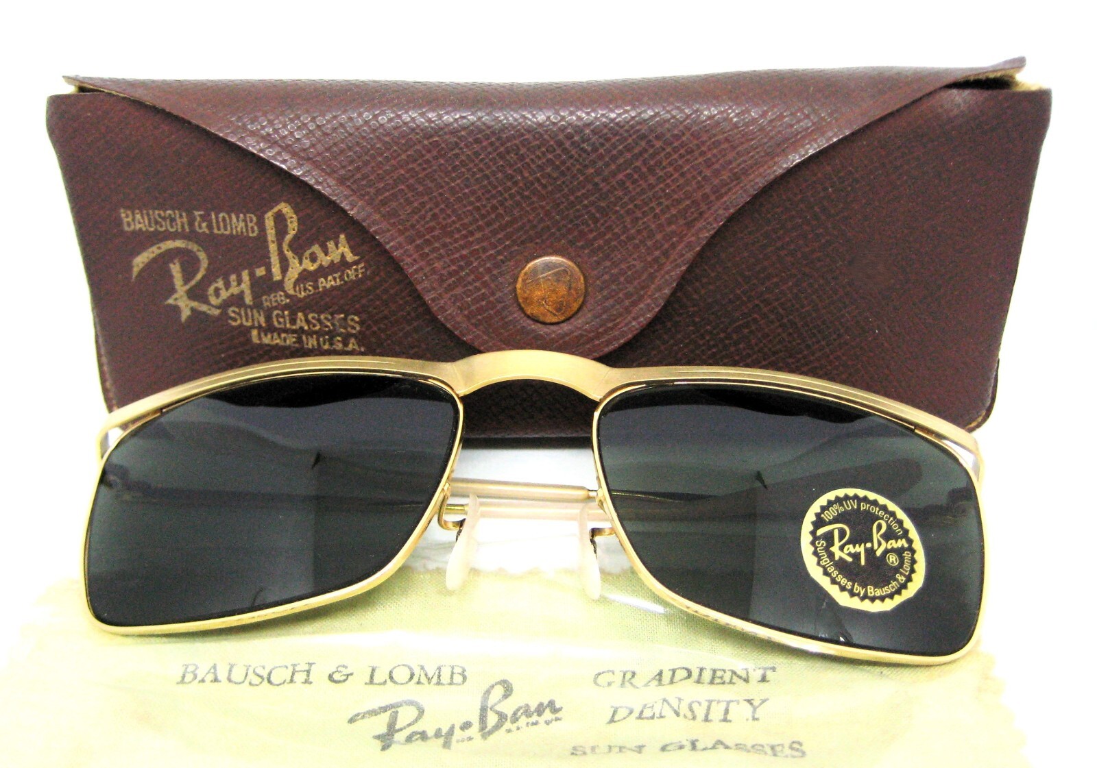 Ray‑Ban SIGNET B&L USA製 ヴィンテージ サングラス Ray-Ban W0497 Wayfarer Leathers Sunglasses