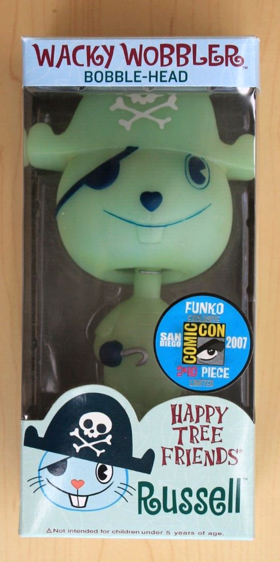 Funko SDCC 2007 Happy Tree Friends Russell GLOW Wacky Funko SDCC 2007 Happy Tree Friends Russell GLOW Wacky
