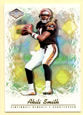 2001 Pacific Impressions Akili Smith Blue Back card #30 Cincinnati Bengals