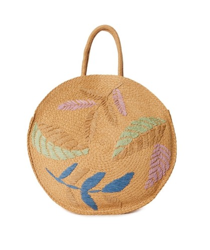 新品未使用 OMMO CIRCLE STRAW BAG MIX Wicker Round Straw Bag, Woven Circle Crossbody Summer