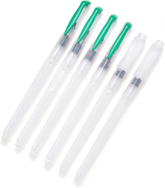 6 Pieces Water Color Brush Pen Set for Painting Markers, Water Soluble Color Mar