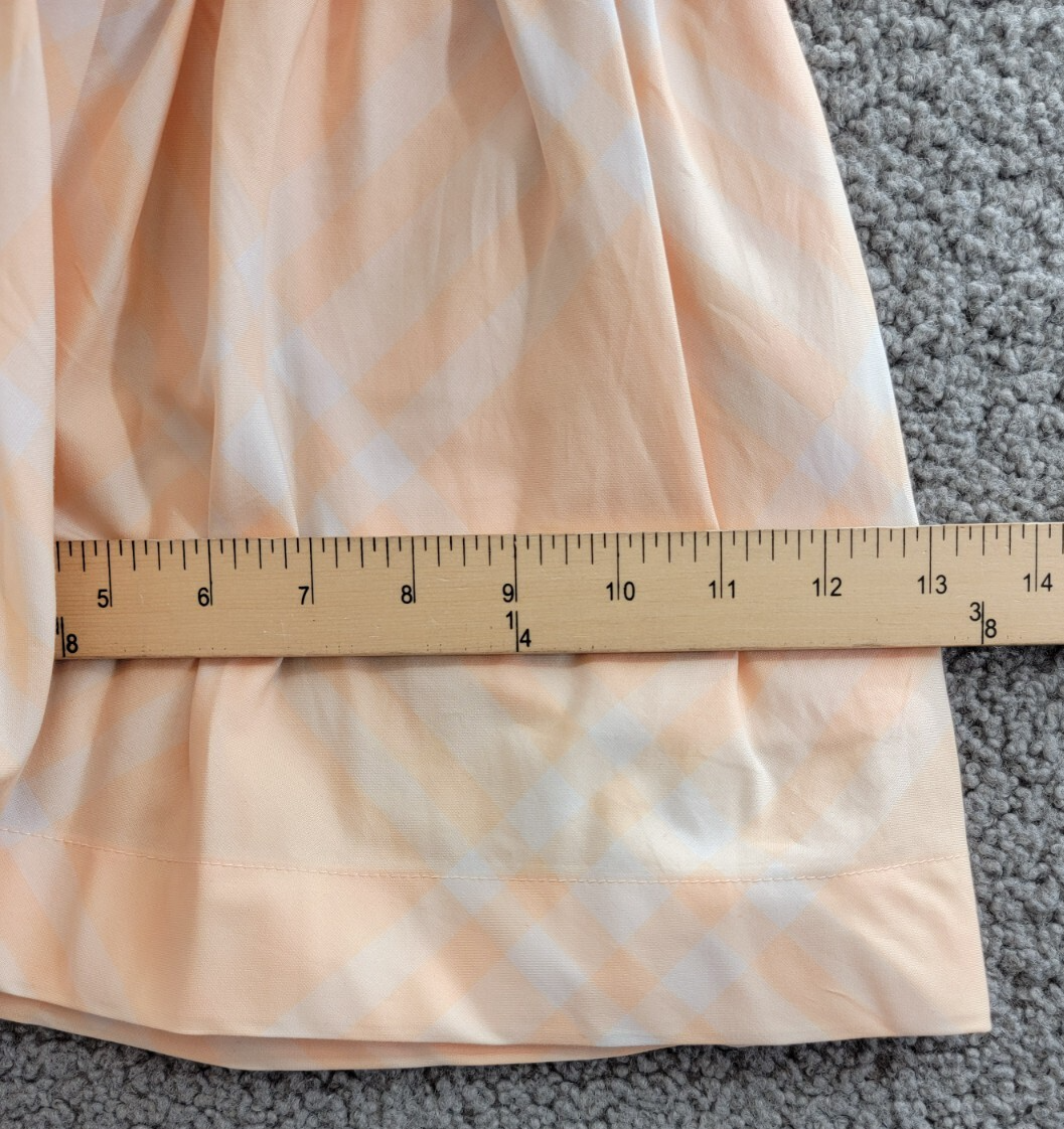 Burberry Marcy Check Shorts Girls 10Y Pastel Peach Elastic Waist Pull On - Picture 6 of 16