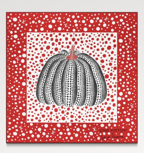 Yayoi Kusama Louis Vuitton Pumpkin Scarf Red LV X YK Yayoi Kusama Louis Vuitton Pumpkin Scarf Red LV X YK