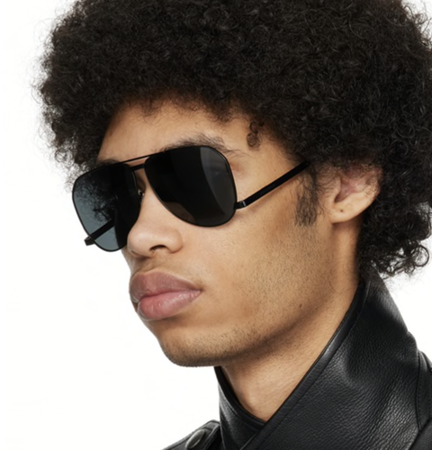 Pre-owned Saint Laurent Yves  Sl-690-dust-001 Black Sunglasses